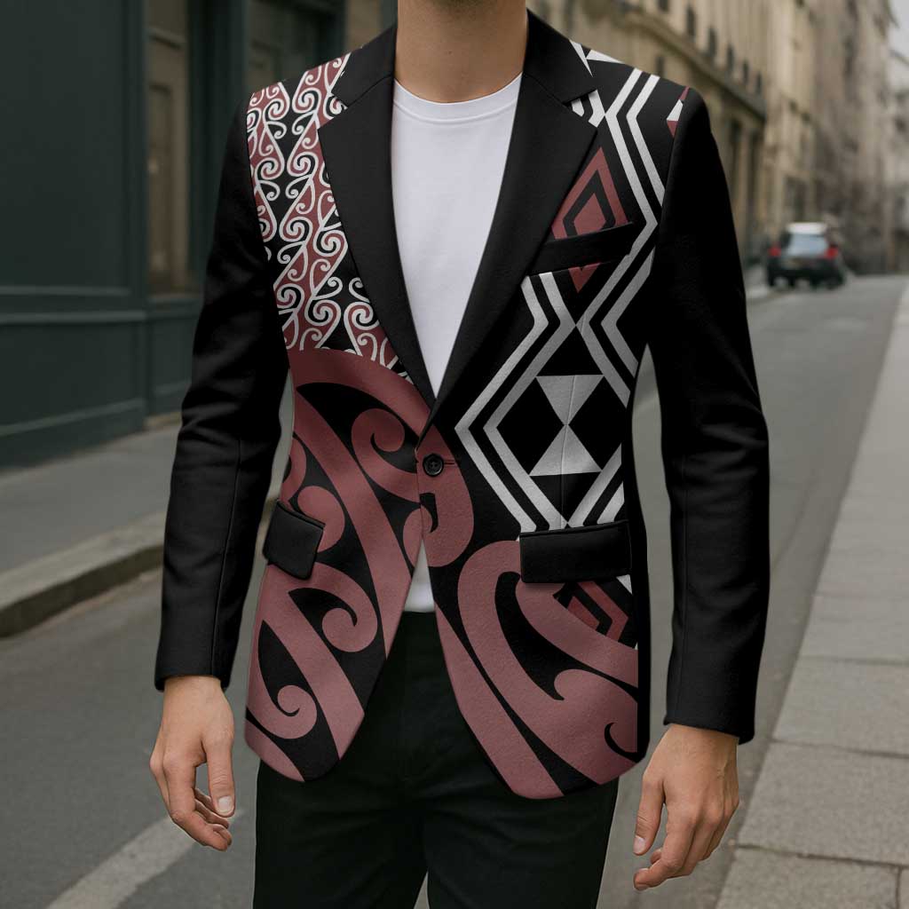 New Zealand Blazer Aotearoa Kowhaiwhai Mix Taniko Art - Polynesian Pride