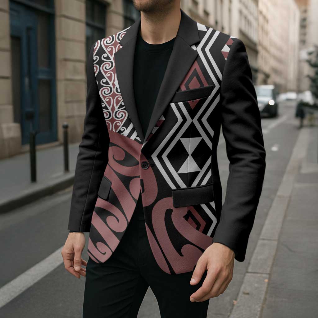 New Zealand Blazer Aotearoa Kowhaiwhai Mix Taniko Art - Polynesian Pride