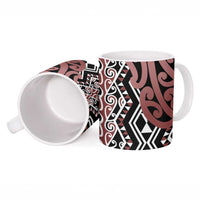 New Zealand Ceramic Mug Aotearoa Kowhaiwhai Mix Taniko Art - Polynesian Pride