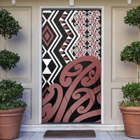 New Zealand Door Cover Aotearoa Kowhaiwhai Mix Taniko Art - Polynesian Pride