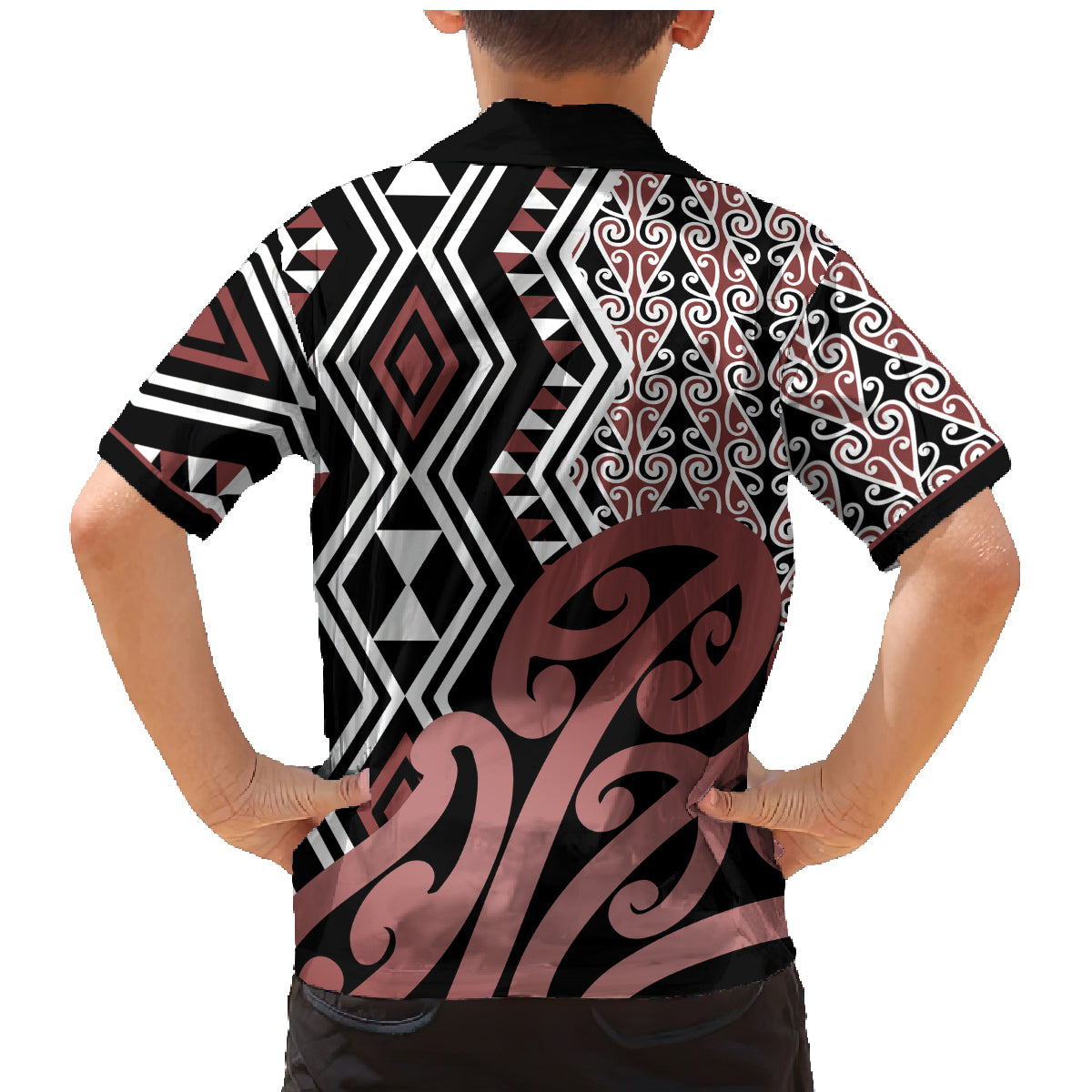 New Zealand Family Matching Mermaid Dress and Hawaiian Shirt Aotearoa Kowhaiwhai Mix Taniko Art LT14 - Polynesian Pride