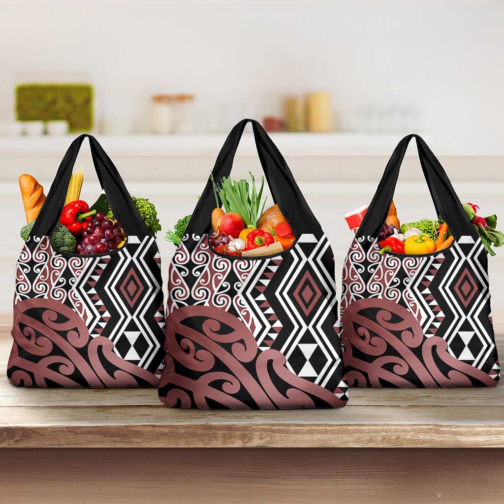 New Zealand Grocery Bag Aotearoa Kowhaiwhai Mix Taniko Art
