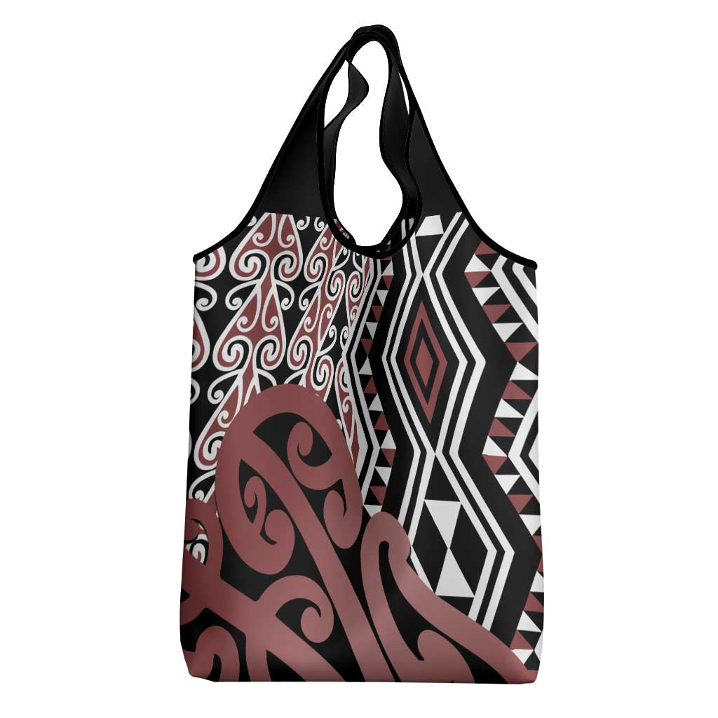 New Zealand Grocery Bag Aotearoa Kowhaiwhai Mix Taniko Art