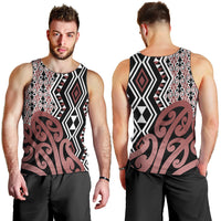 New Zealand Men Tank Top Aotearoa Kowhaiwhai Mix Taniko Art LT14 - Polynesian Pride