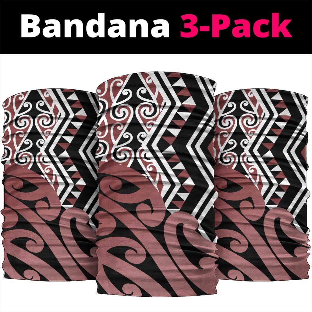New Zealand Neck Gaiter Aotearoa Kowhaiwhai Mix Taniko Art - Polynesian Pride