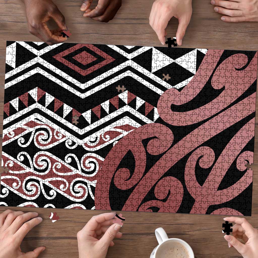 New Zealand Puzzle Aotearoa Kowhaiwhai Mix Taniko Art - Polynesian Pride