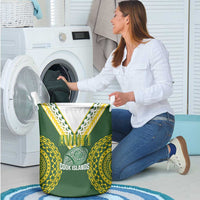 Avaiki Cook Islands Rugby Laundry Basket Kuki Airani Tatau Green - Polynesian Pride