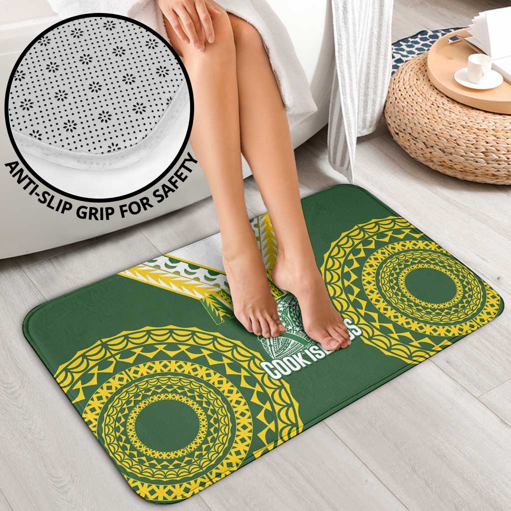 Avaiki Cook Islands Rugby Bathroom Set Kuki Airani Tatau Green - Polynesian Pride