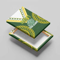 Avaiki Cook Islands Rugby Canvas Wall Art Kuki Airani Tatau Green - Polynesian Pride