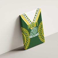 Avaiki Cook Islands Rugby Canvas Wall Art Kuki Airani Tatau Green - Polynesian Pride