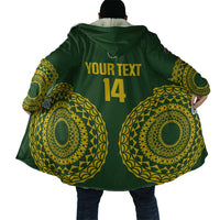 Custom Avaiki Cook Islands Rugby Cloak Kuki Airani Tatau Green - Polynesian Pride
