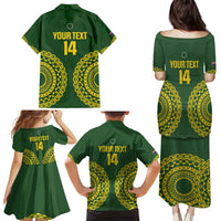 Custom Avaiki Cook Islands Rugby Family Matching Puletasi and Hawaiian Shirt Kuki Airani Tatau Green - Polynesian Pride