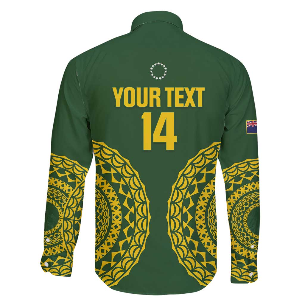 Custom Avaiki Cook Islands Rugby Family Matching Summer Maxi Dress and Hawaiian Shirt Kuki Airani Tatau Green - Polynesian Pride