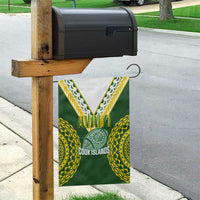 Avaiki Cook Islands Rugby Garden Flag Kuki Airani Tatau Green - Polynesian Pride