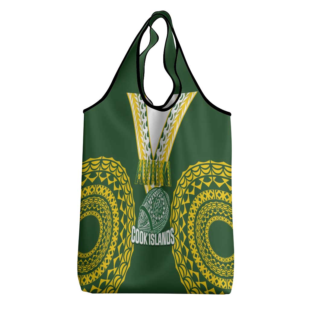 Avaiki Cook Islands Rugby Grocery Bag Kuki Airani Tatau Green - Polynesian Pride