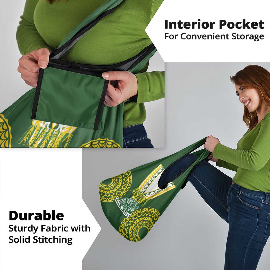 Avaiki Cook Islands Rugby Grocery Bag Kuki Airani Tatau Green - Polynesian Pride