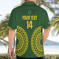 Custom Avaiki Cook Islands Rugby Hawaiian Shirt Kuki Airani Tatau Green - Polynesian Pride