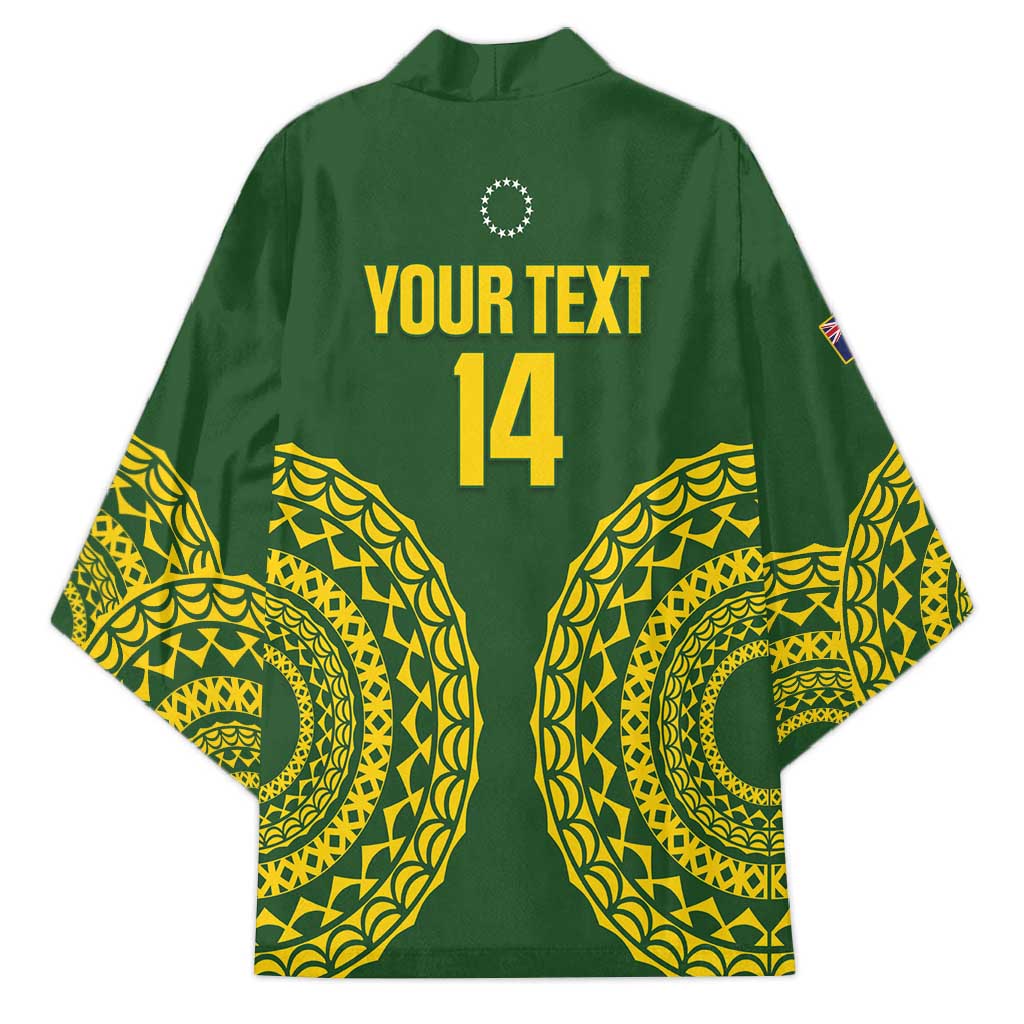 Custom Avaiki Cook Islands Rugby Kimono Kuki Airani Tatau Green - Polynesian Pride
