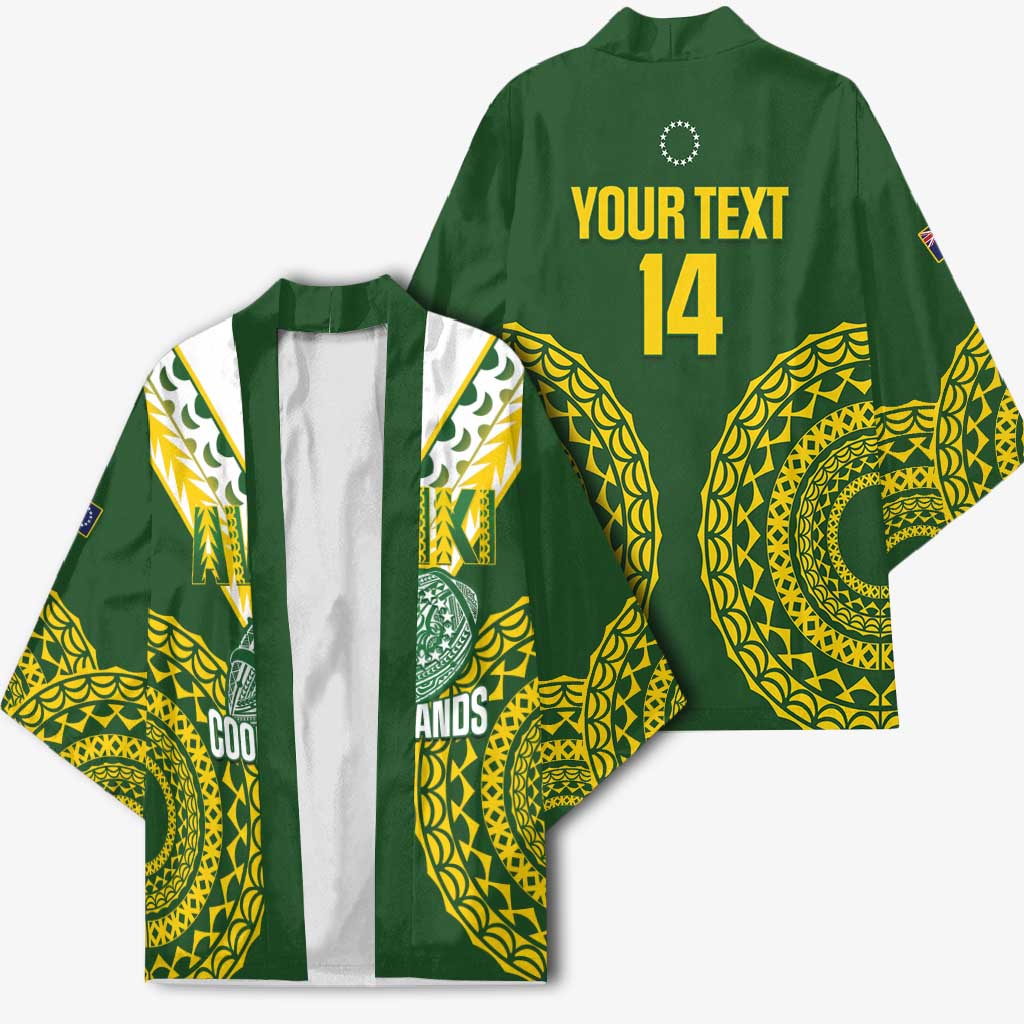 Custom Avaiki Cook Islands Rugby Kimono Kuki Airani Tatau Green - Polynesian Pride