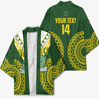 Custom Avaiki Cook Islands Rugby Kimono Kuki Airani Tatau Green - Polynesian Pride