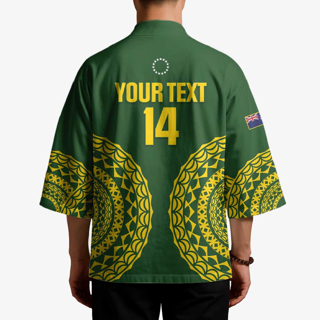 Custom Avaiki Cook Islands Rugby Kimono Kuki Airani Tatau Green - Polynesian Pride