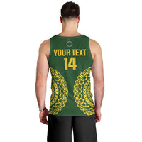Custom Avaiki Cook Islands Rugby Men Tank Top Kuki Airani Tatau Green - Polynesian Pride