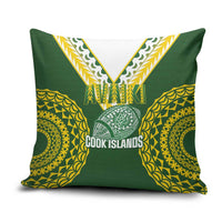 Avaiki Cook Islands Rugby Pillow Cover Kuki Airani Tatau Green - Polynesian Pride
