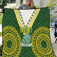 Avaiki Cook Islands Rugby Quilt Kuki Airani Tatau Green - Polynesian Pride