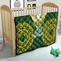Avaiki Cook Islands Rugby Quilt Kuki Airani Tatau Green - Polynesian Pride