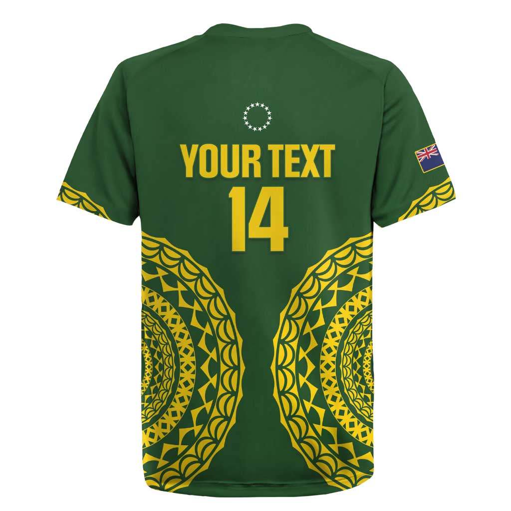 Custom Avaiki Cook Islands Rugby Rugby Jersey Kuki Airani Tatau Green - Polynesian Pride