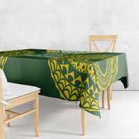 Avaiki Cook Islands Rugby Tablecloth Kuki Airani Tatau Green - Polynesian Pride