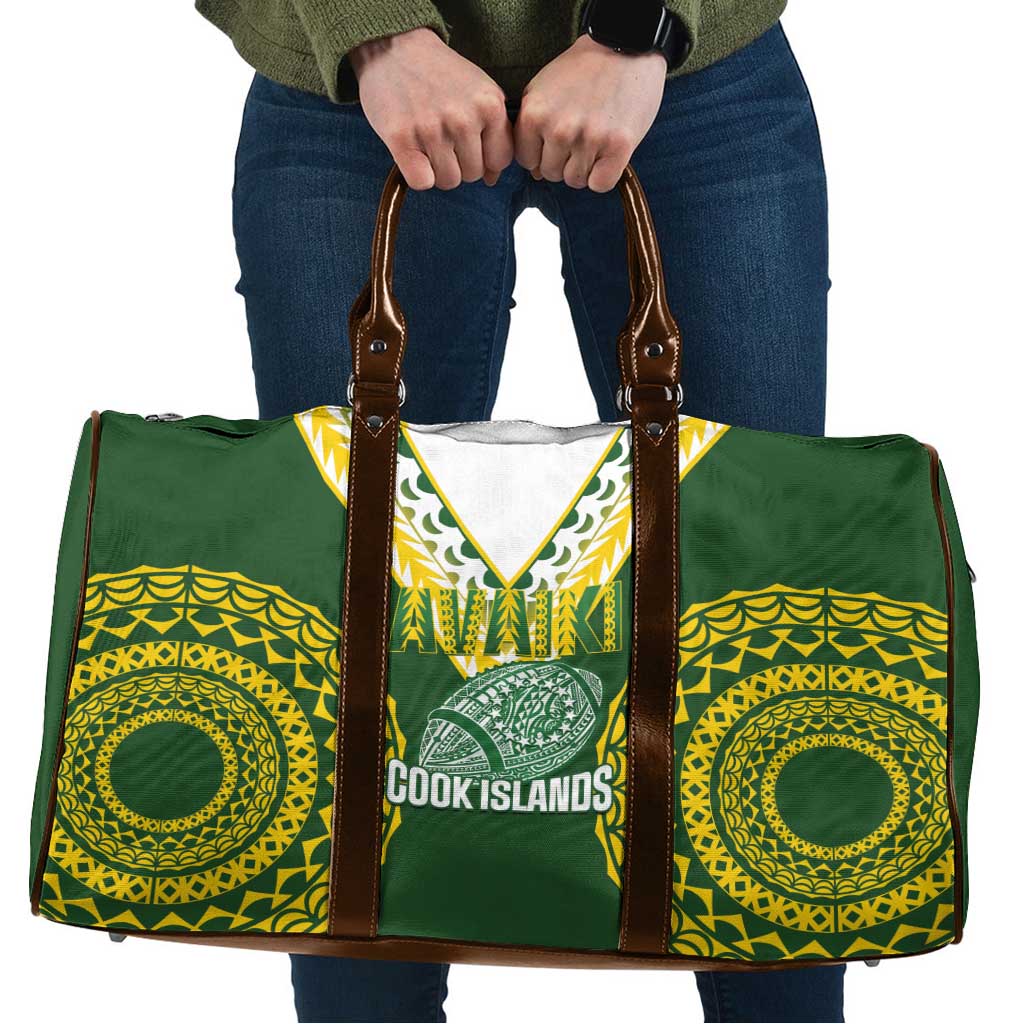 Avaiki Cook Islands Rugby Travel Bag Kuki Airani Tatau Green - Polynesian Pride