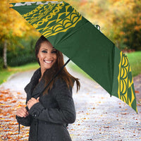 Avaiki Cook Islands Rugby Umbrella Kuki Airani Tatau Green - Polynesian Pride
