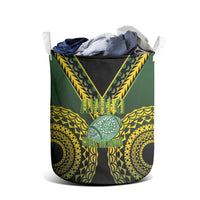 Avaiki Cook Islands Rugby Laundry Basket Kuki Airani Tatau Black - Polynesian Pride