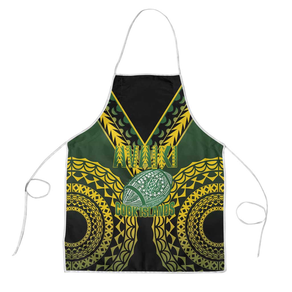 Avaiki Cook Islands Rugby Apron Kuki Airani Tatau Black - Polynesian Pride
