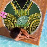 Avaiki Cook Islands Rugby Beach Blanket Kuki Airani Tatau Black - Polynesian Pride
