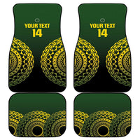 Custom Avaiki Cook Islands Rugby Car Mats Kuki Airani Tatau Black - Polynesian Pride