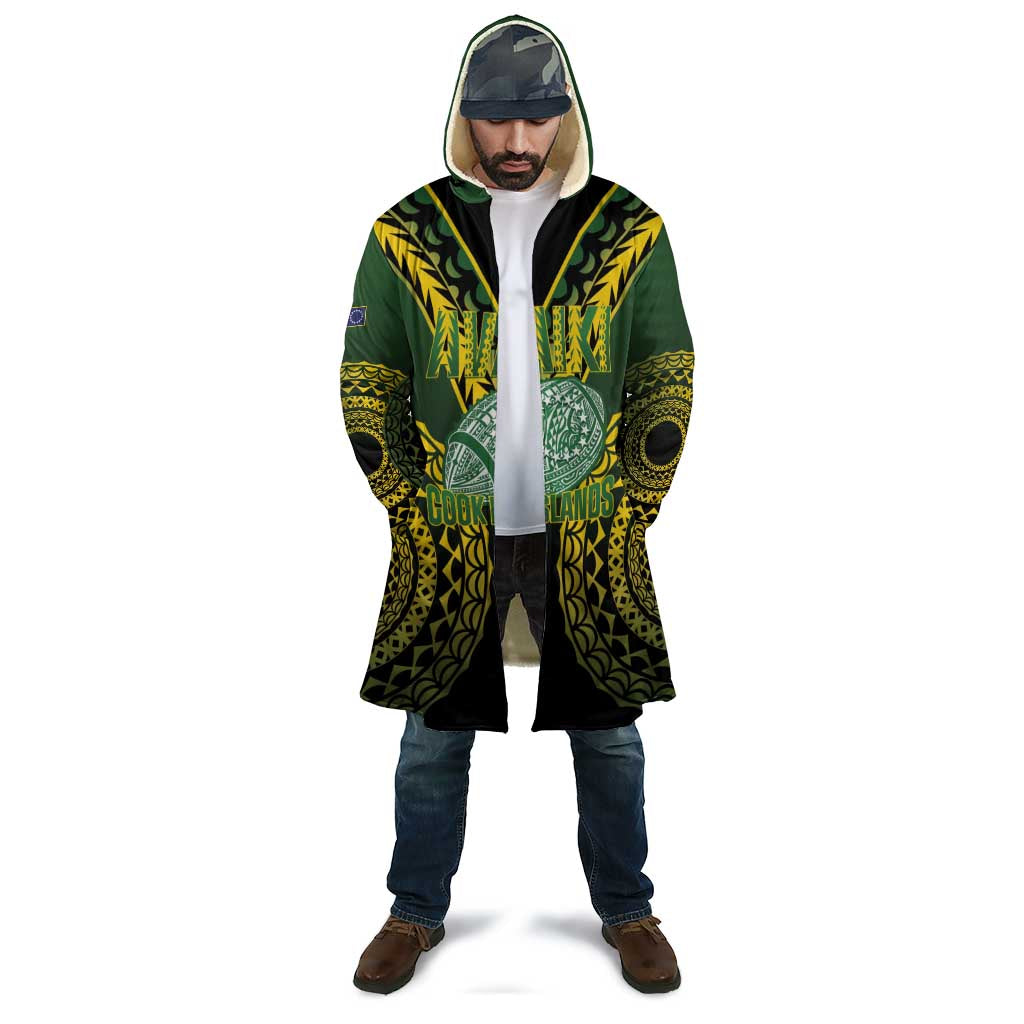 Custom Avaiki Cook Islands Rugby Cloak Kuki Airani Tatau Black - Polynesian Pride