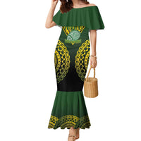 Custom Avaiki Cook Islands Rugby Family Matching Mermaid Dress and Hawaiian Shirt Kuki Airani Tatau Black - Polynesian Pride