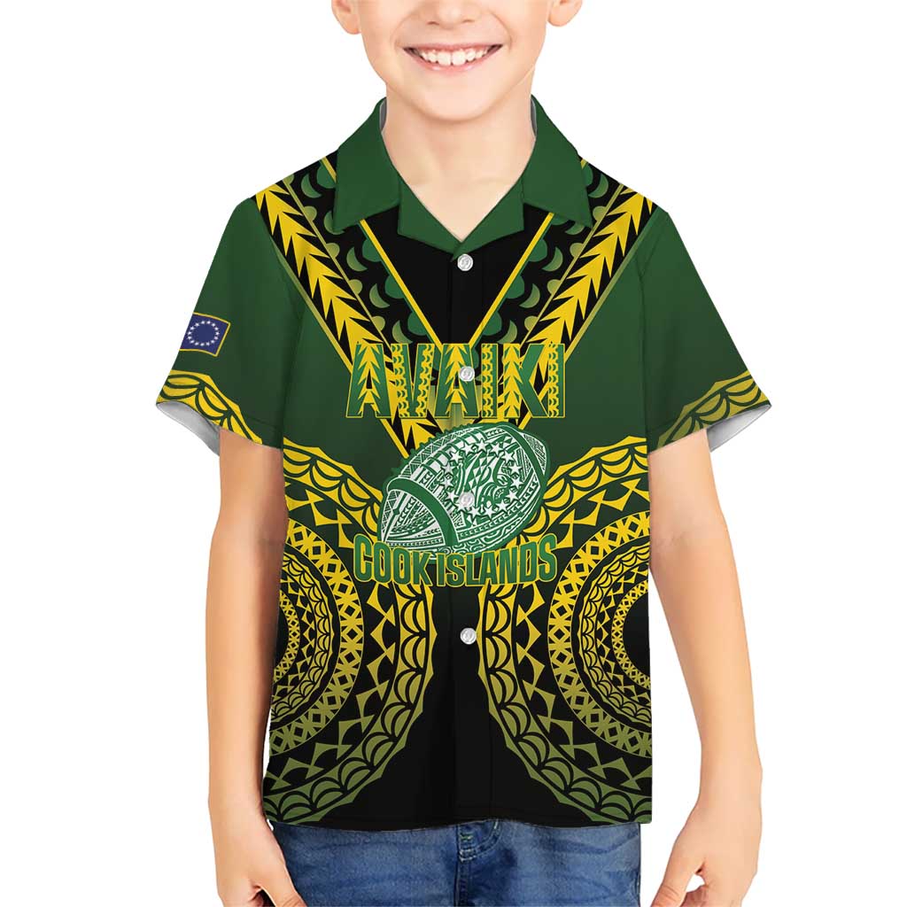 Custom Avaiki Cook Islands Rugby Family Matching Mermaid Dress and Hawaiian Shirt Kuki Airani Tatau Black - Polynesian Pride