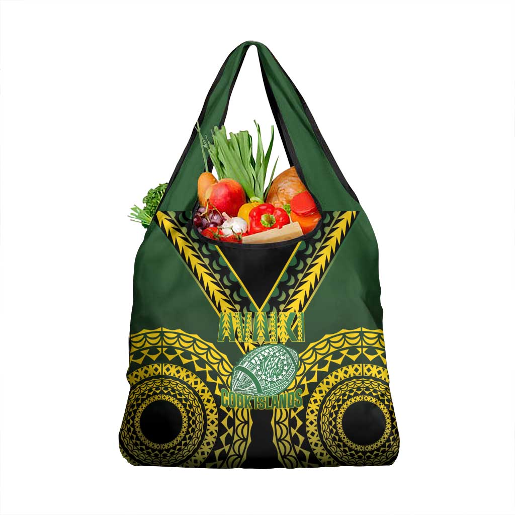 Avaiki Cook Islands Rugby Grocery Bag Kuki Airani Tatau Black LT14 1-pack One Size Black - Polynesian Pride