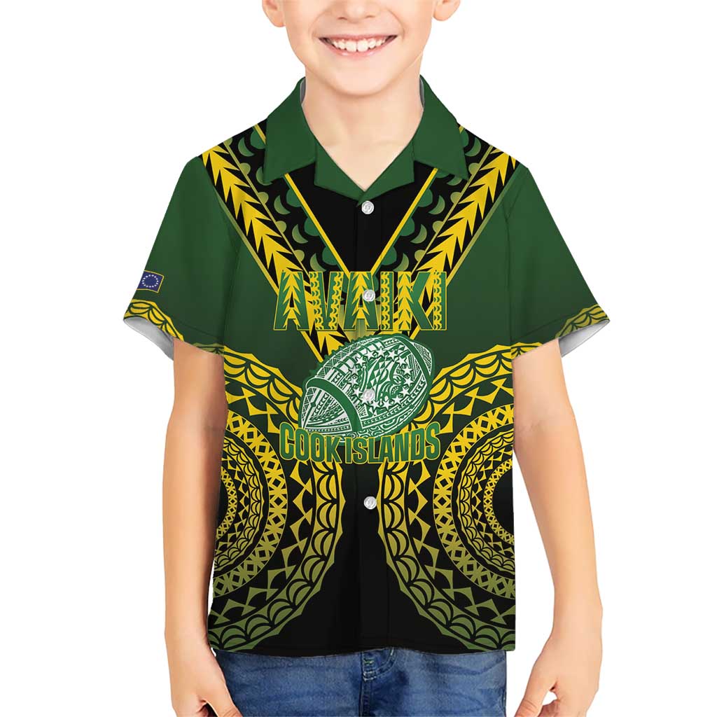 Custom Avaiki Cook Islands Rugby Hawaiian Shirt Kuki Airani Tatau Black - Polynesian Pride