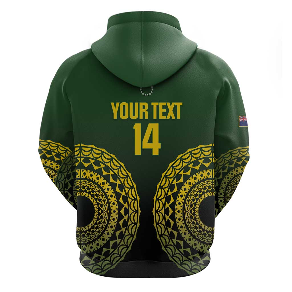 Custom Avaiki Cook Islands Rugby Hoodie Kuki Airani Tatau Black LT14 - Polynesian Pride