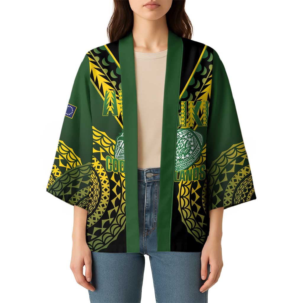 Custom Avaiki Cook Islands Rugby Kimono Kuki Airani Tatau Black - Polynesian Pride