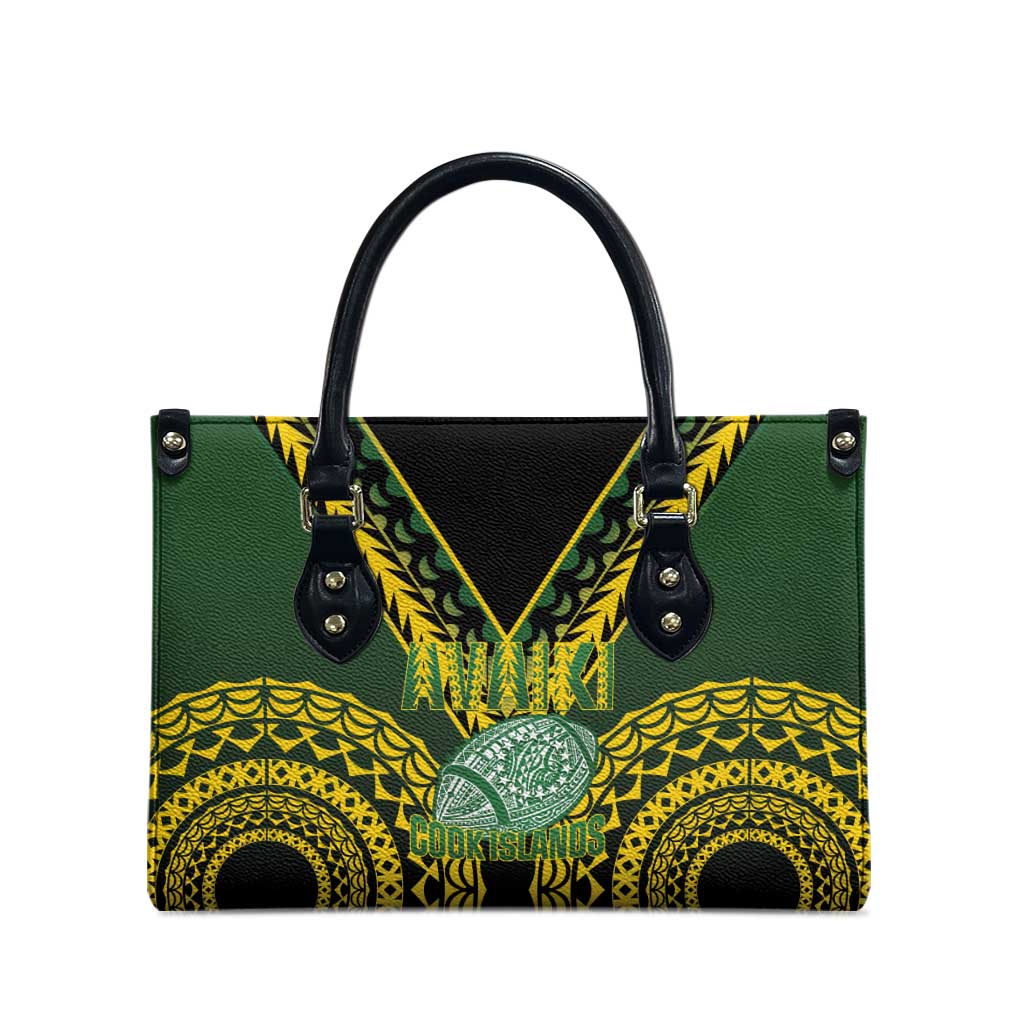 Avaiki Cook Islands Rugby Leather Bag Kuki Airani Tatau Black LT14 - Polynesian Pride