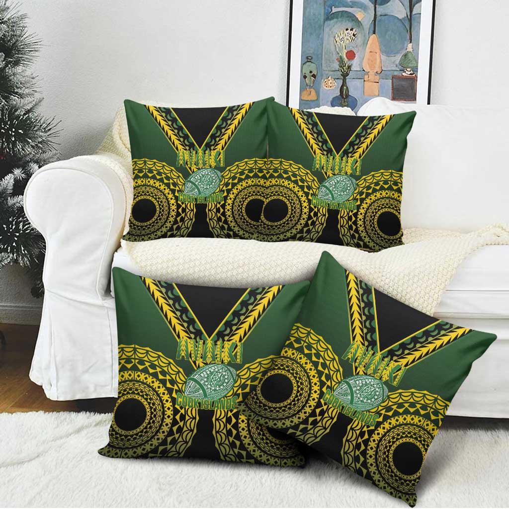 Avaiki Cook Islands Rugby Pillow Cover Kuki Airani Tatau Black LT14 - Polynesian Pride