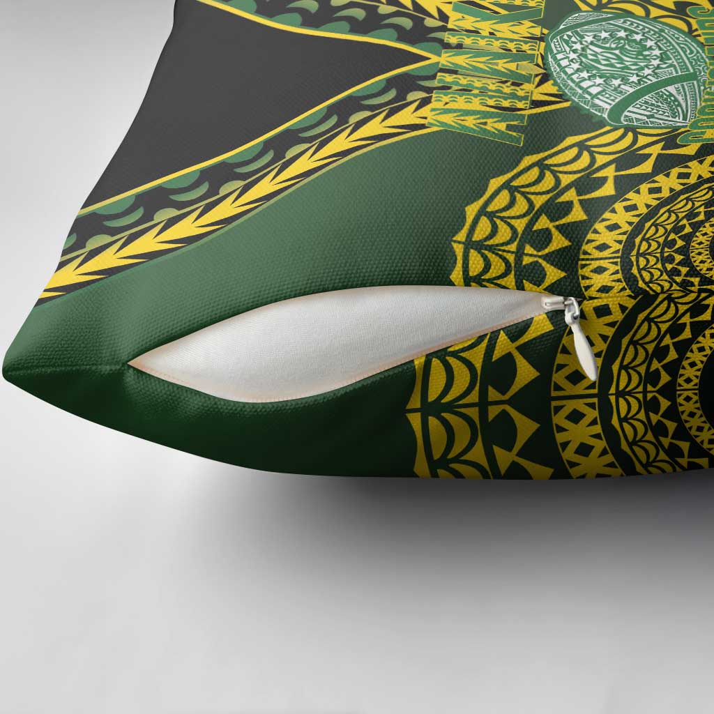 Avaiki Cook Islands Rugby Pillow Cover Kuki Airani Tatau Black LT14 - Polynesian Pride