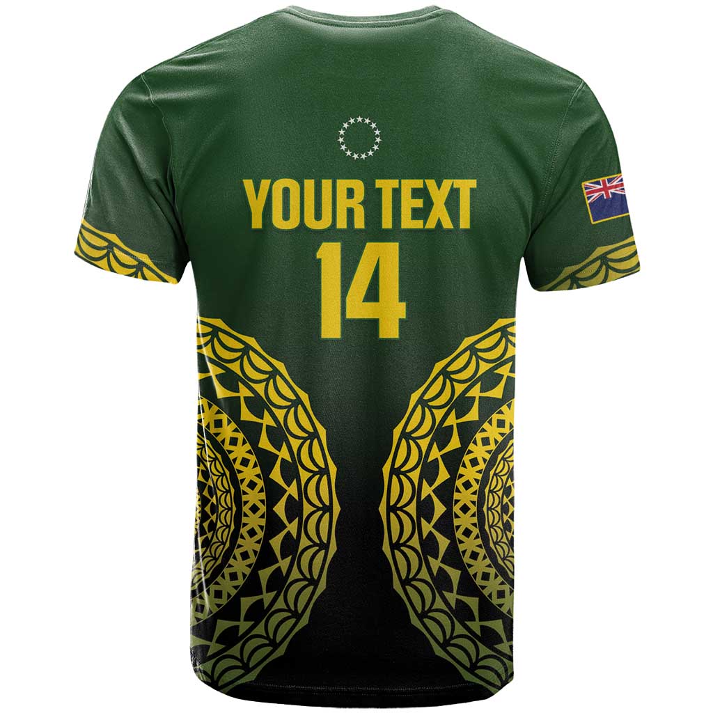 Custom Avaiki Cook Islands Rugby T Shirt Kuki Airani Tatau Black LT14 - Polynesian Pride