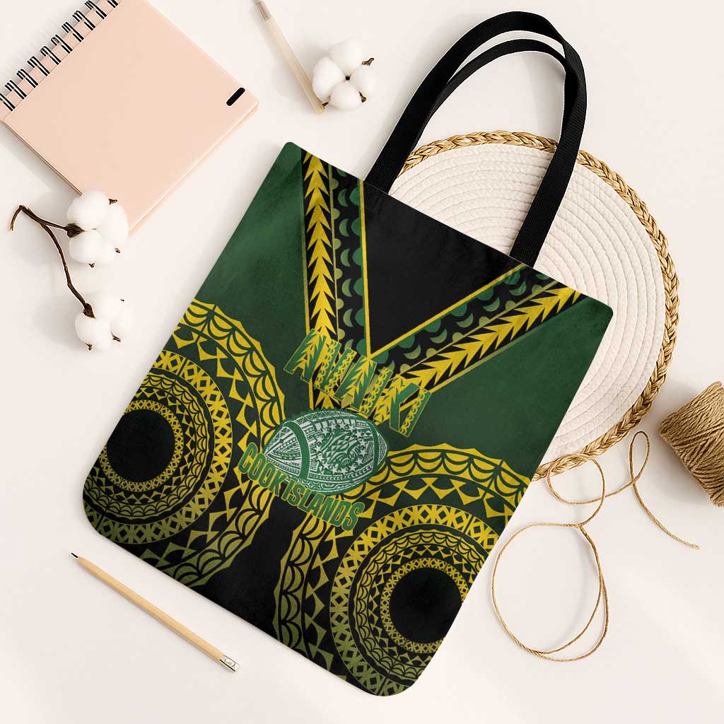 Avaiki Cook Islands Rugby Tote Bag Kuki Airani Tatau Black LT14 Black Strap One Size Black - Polynesian Pride