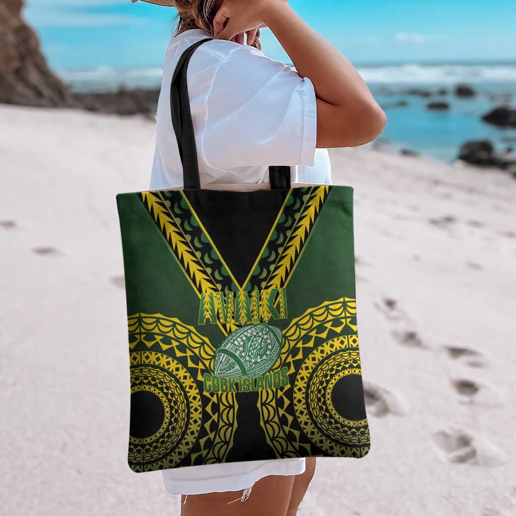 Avaiki Cook Islands Rugby Tote Bag Kuki Airani Tatau Black LT14 - Polynesian Pride